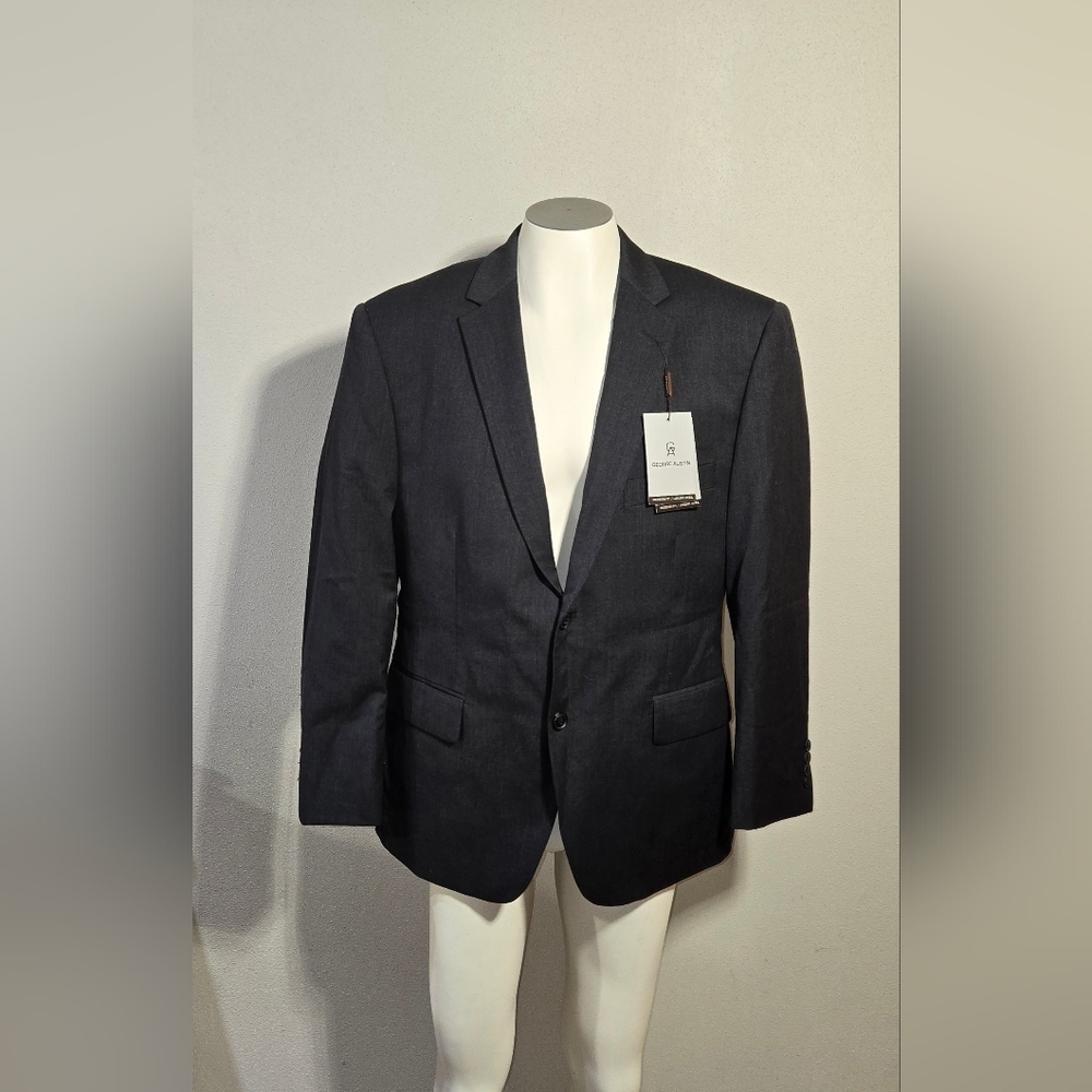 NWT George Austin Men's Gray 100%  Wool Blazer Jacket Men's